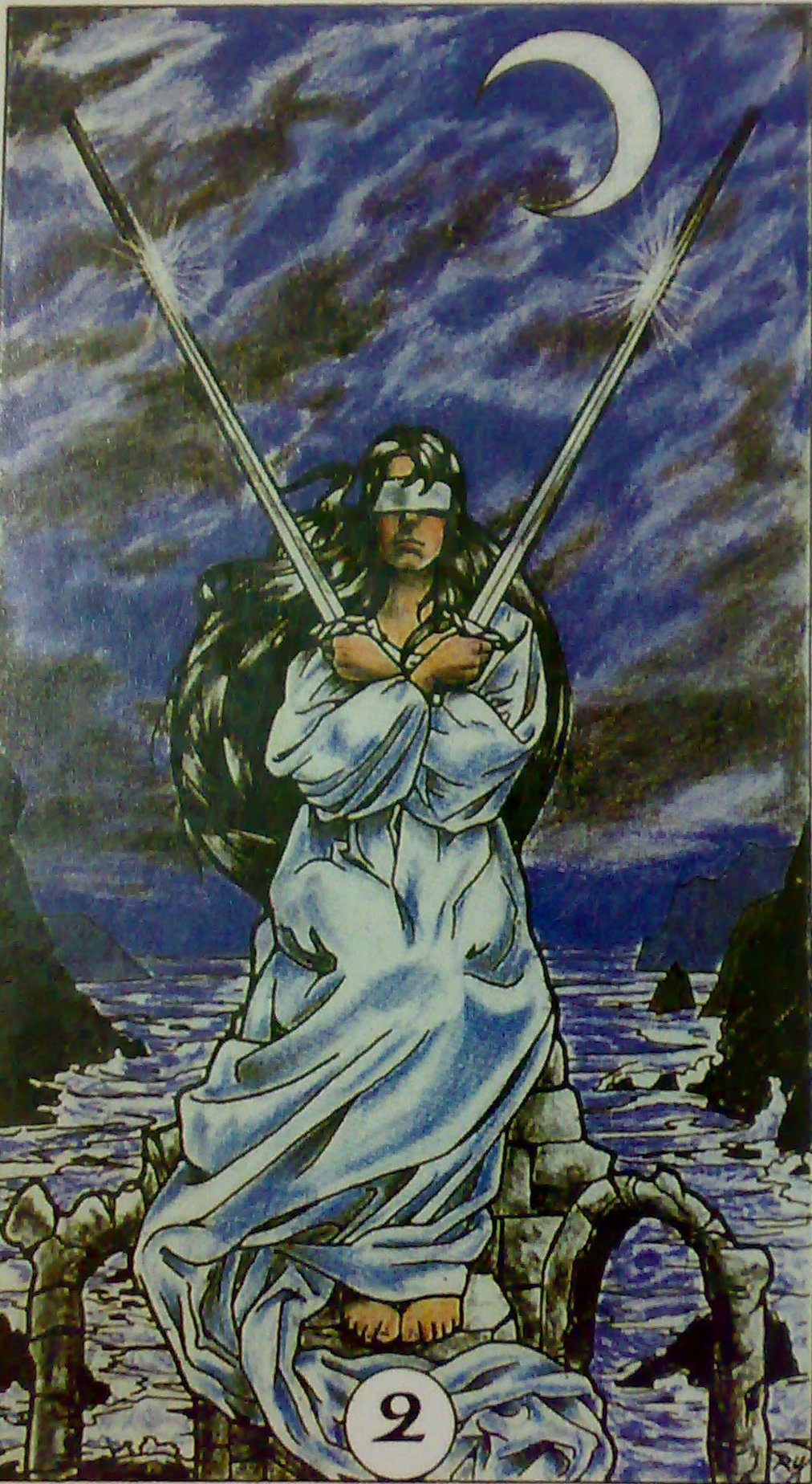 karty, výklad karet, tarot, kartářka, malá arkána, meče, dva meče, nerozhodnost, tarot robin wood